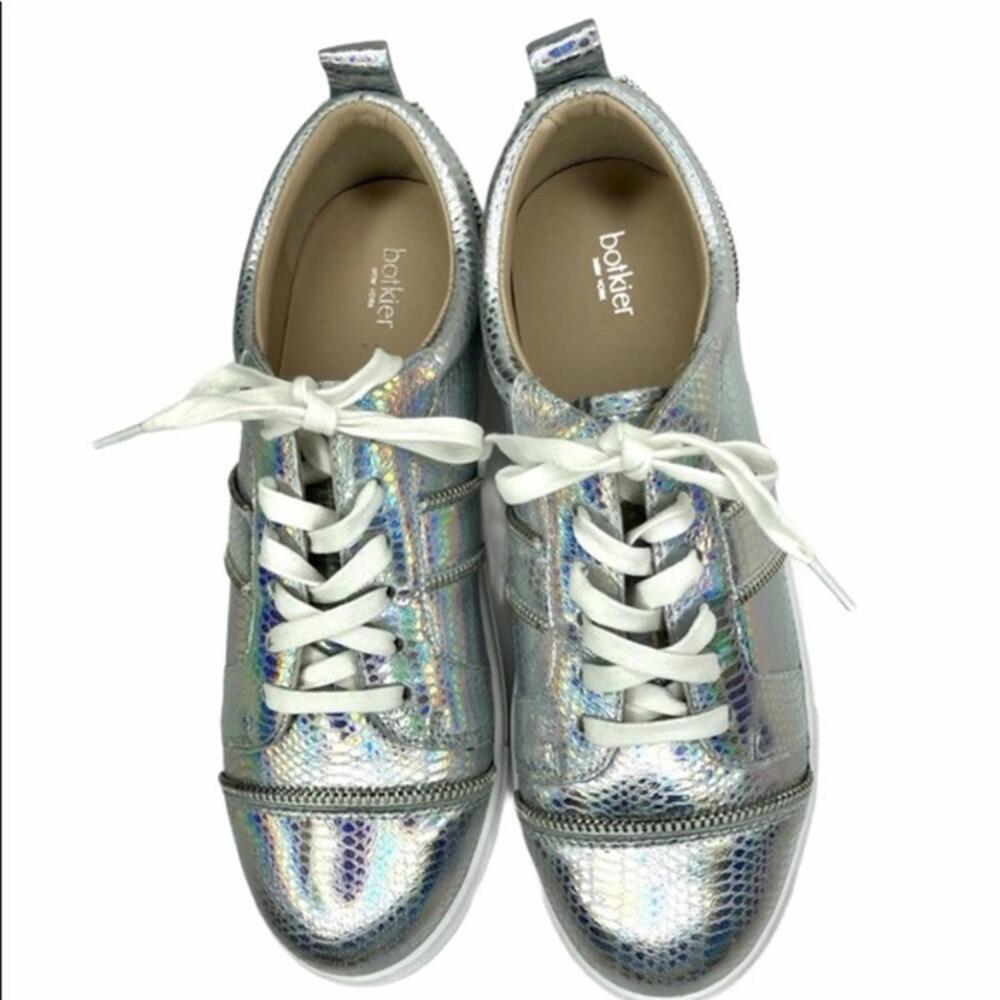 Botkier‎ Style Sneakers snake skin silver 9 NWT